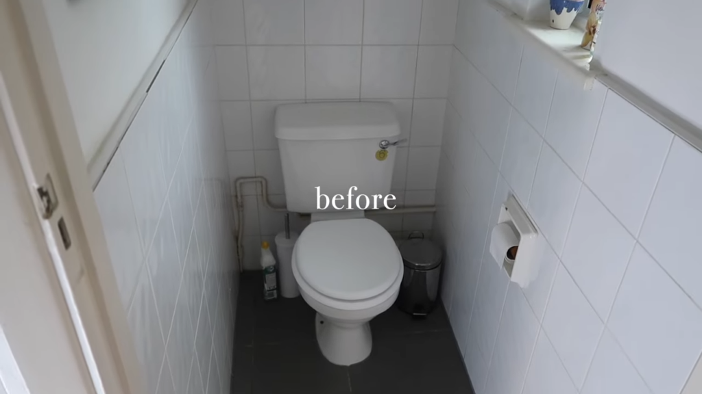 before budget-friendly bathroom renovation